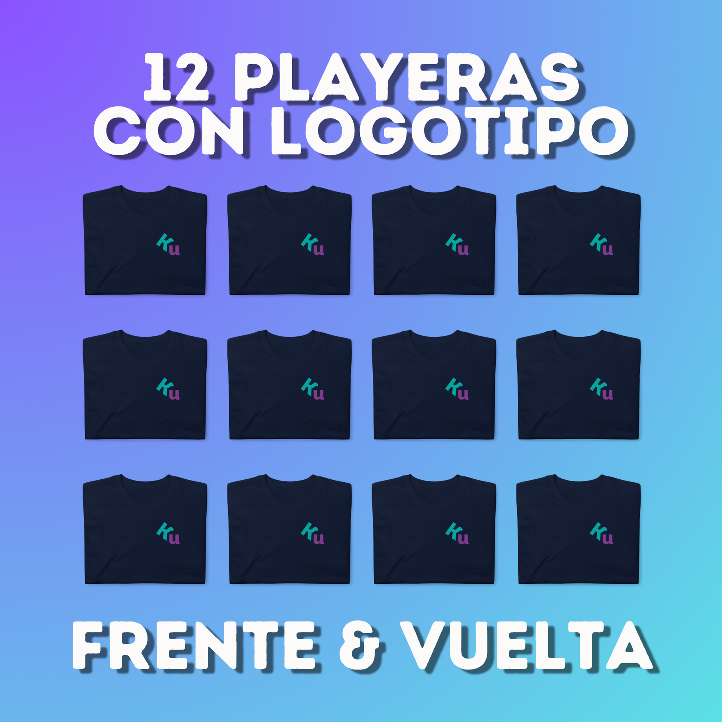 Paquete Docena Playeras Personalizadas Logo Empresarial 12 Piezas