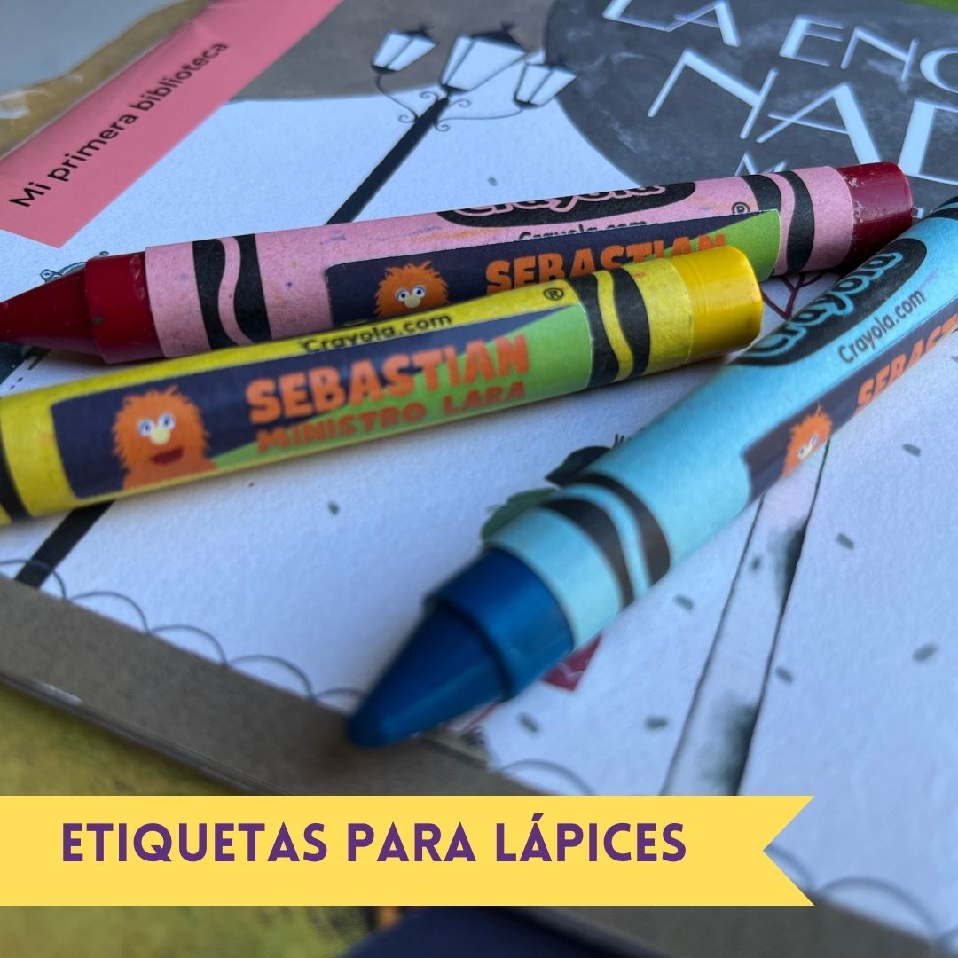 Tots Pip y Freddy Etiquetas Escolares Personalizadas Libretas, Libros y Lápices
