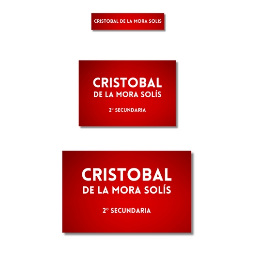 Fondo Rojo Etiquetas Escolares Personalizadas Libretas, Libros y Lápices