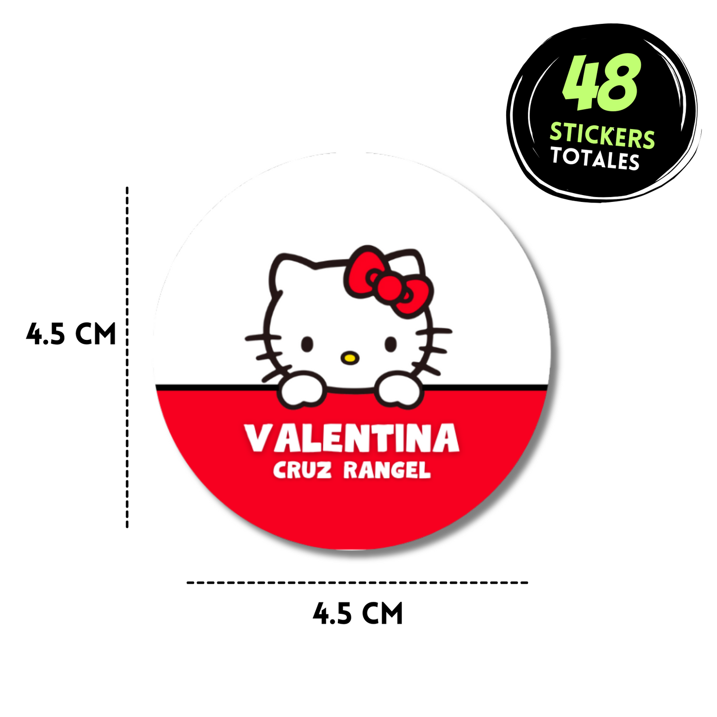 Hello Kitty Etiquetas Escolares Personalizadas Libretas, Libros y Lápices