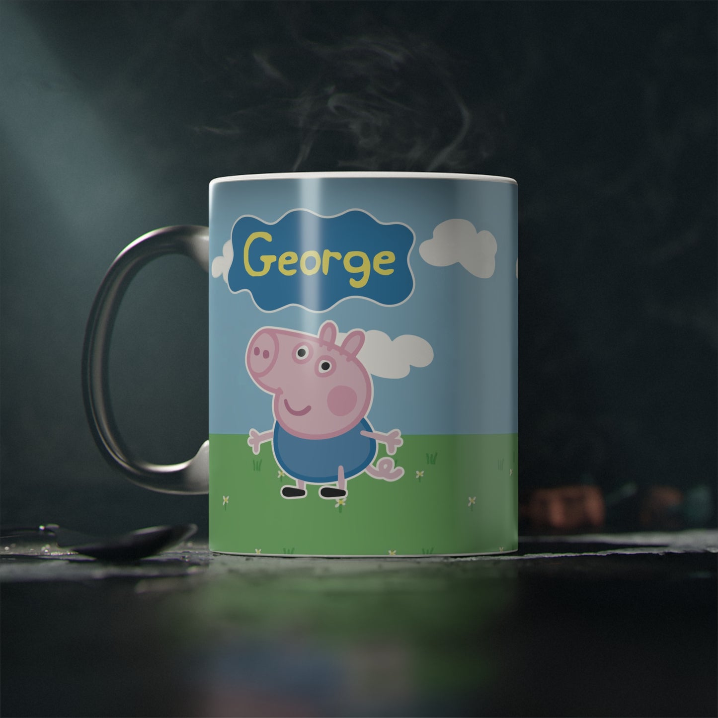 George Peppa Pig Kit Regalo Peluche Cariñoso + Taza Mágica Personalizada